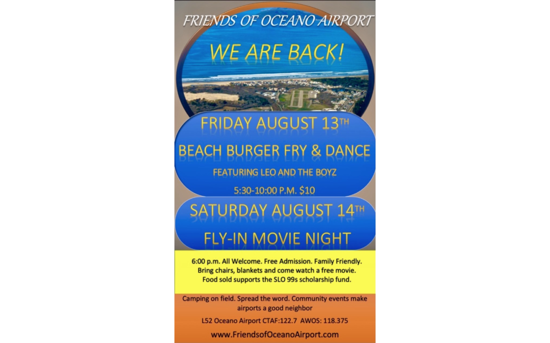 Aug. 13-14 Oceano Airport Celebration